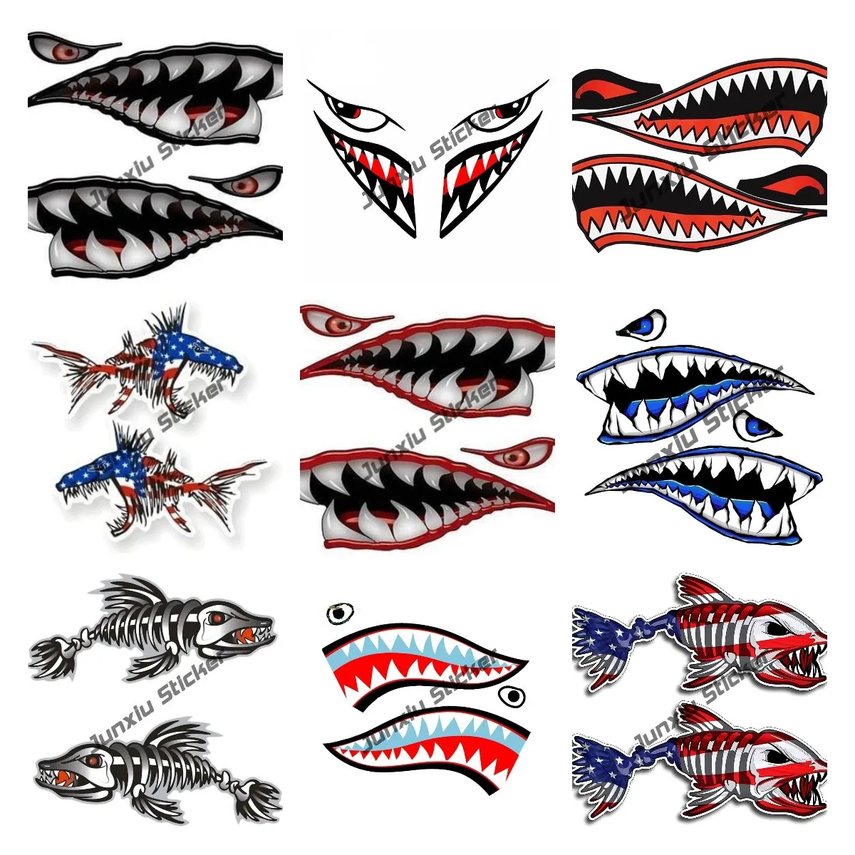 Fishing Boat Oar - Arte de pared Warhawk Shark Tiger