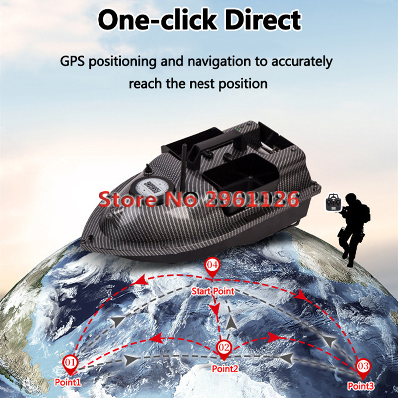 Barco Cebador de Pesca RC con  - Fishing Boat Gps reseña y precio